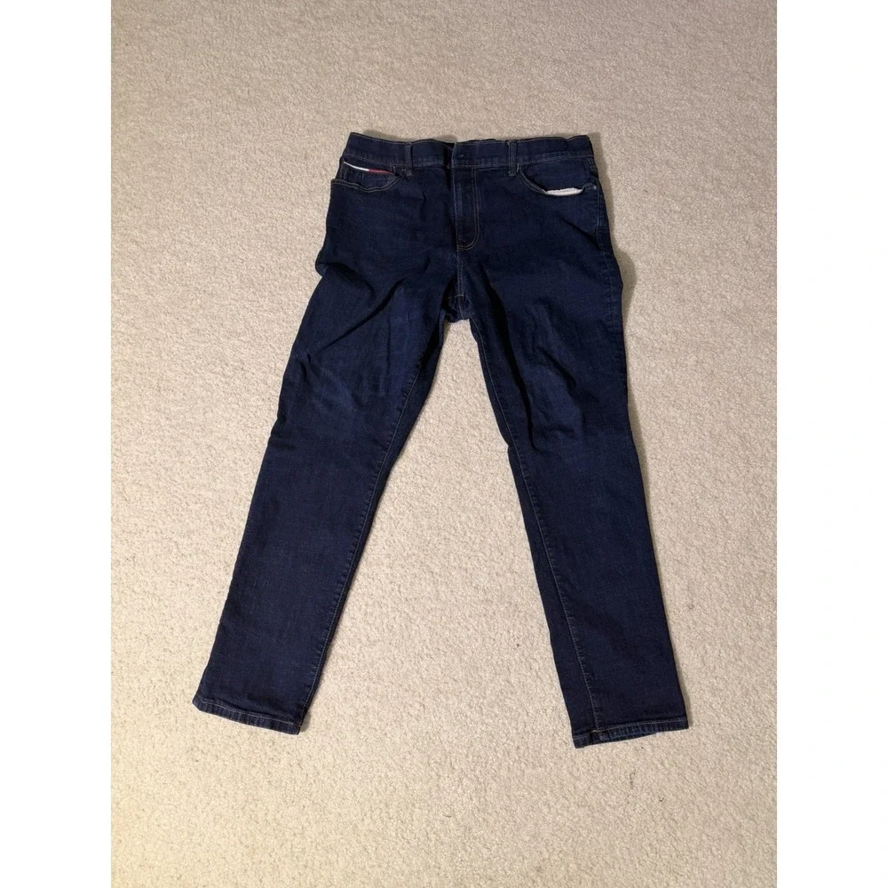 Tommy Hilfiger W38/L32 Men's Straight Leg Jeans - Dark Wash